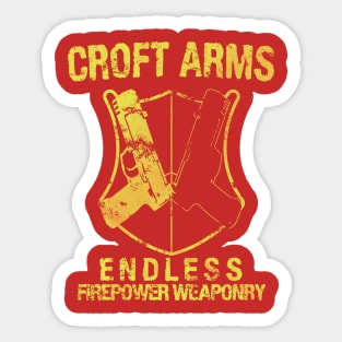 Croft Arms - TR1 title colors Sticker